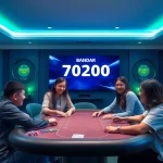 Bandar togel digital gaming environment with vibrant screens and modern design.