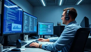 Enhance IT compliance using PowerShell automation for IT compliance with a skilled analyst at work.