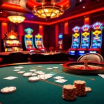 S88vip gaming experience with luxurious poker and roulette tables in a vibrant casino setting.