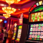 Menangkan pengalaman mahjong slot di mesin slot penuh warna di kasino yang ramai.