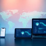 快连官网 VPN interface showcasing global connectivity in a sleek digital environment.