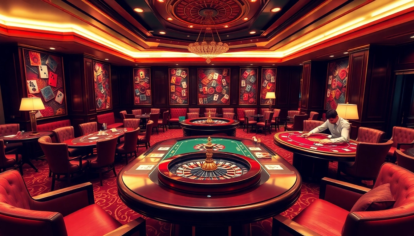 Catch the thrill of link mahjong at a vibrant casino, showcasing mahjong tiles and chips.