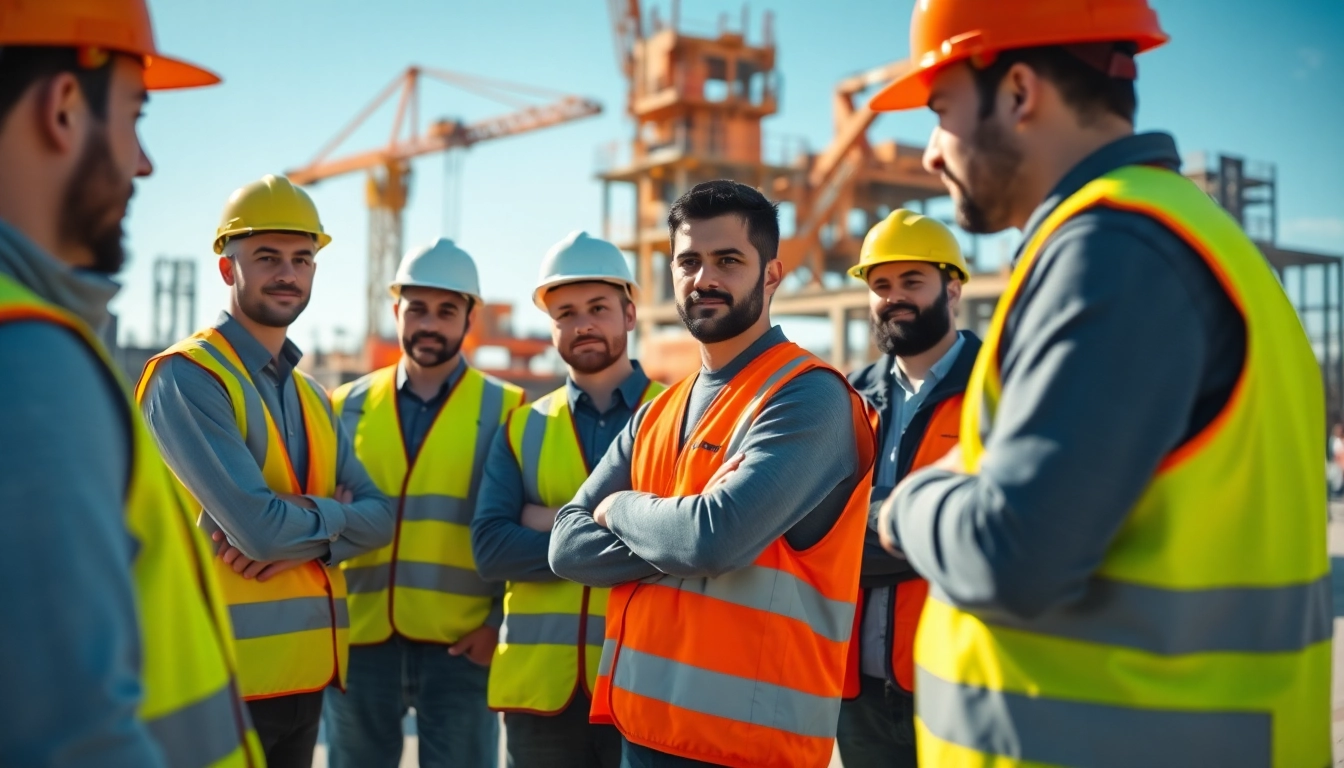 Construction safety training session showcasing diverse workers learning vital safety protocols.