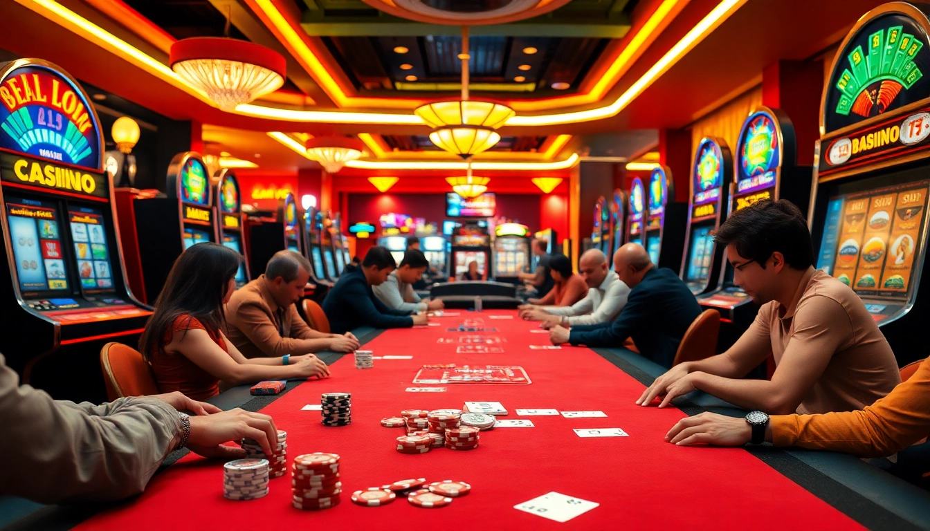 Experience cs2 gambling sites through an engaging casino gaming atmosphere with vibrant colors and exciting action.