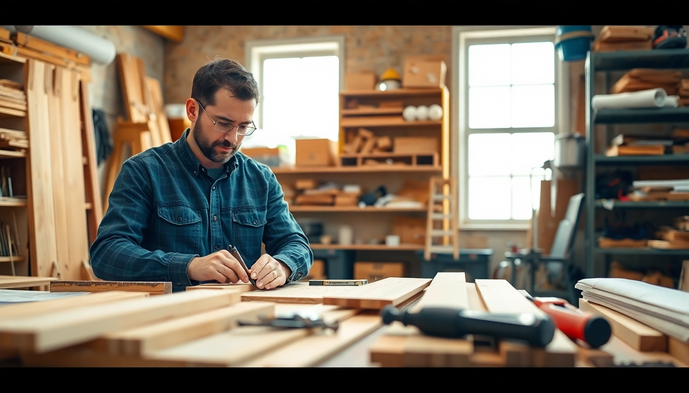 Carpentry Apprenticeship Near Me with a professional carpenter in a well-equipped workshop.