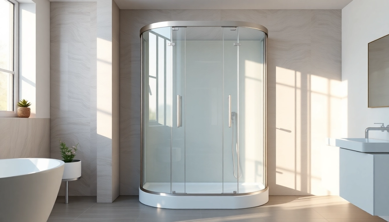 Erleben Sie die duschkabine 90x90 komplett in einer eleganten Badezimmerumgebung mit modernen Details.