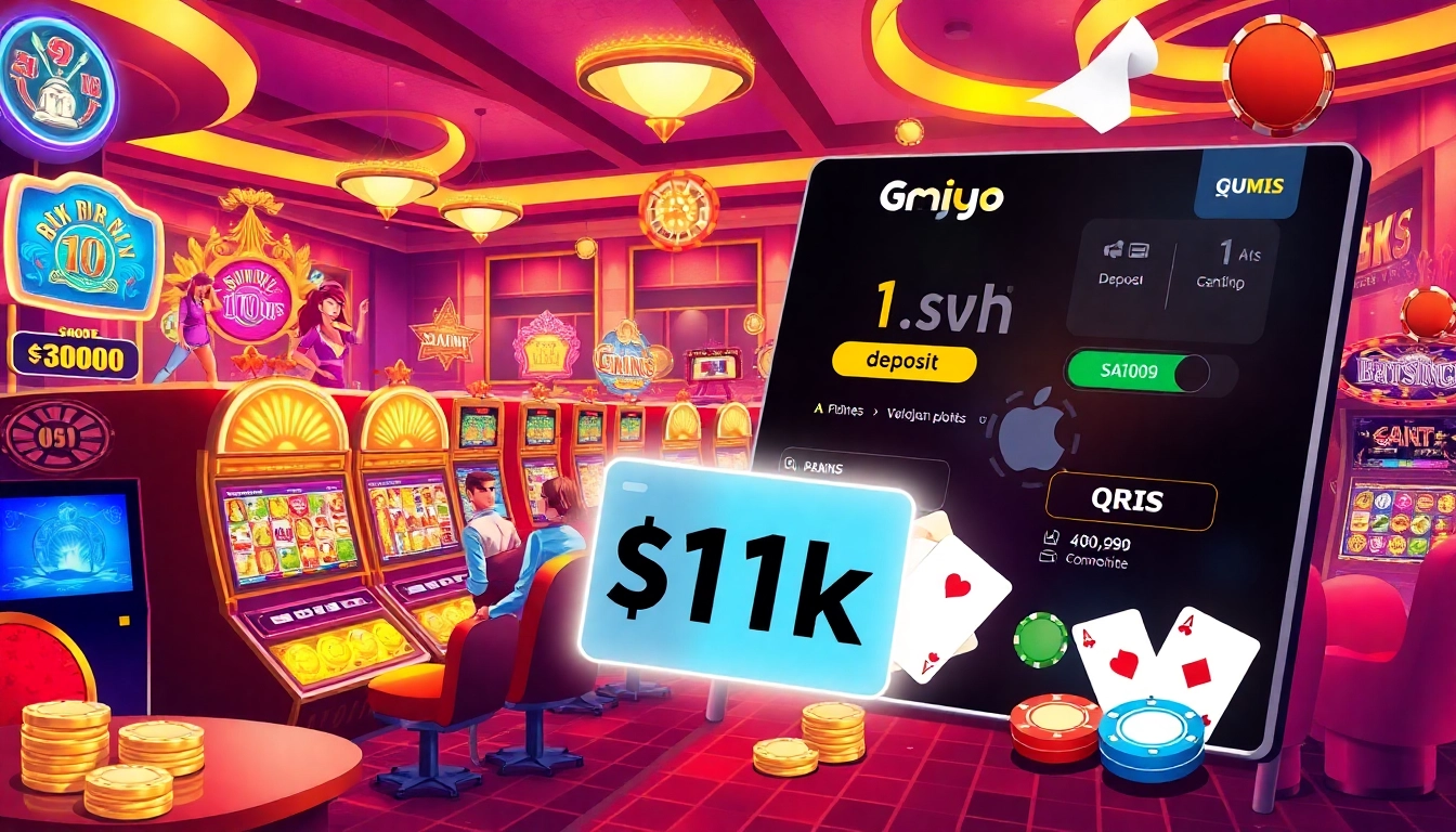 Mesin slot kasino yang menarik yang mempromosikan akses mudah melalui pembayaran deposit slot 1K.