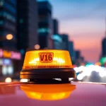 Aktivieren Sie die Warnleuchte V16 auf einem Fahrzeugdach zur Verbesserung der Sicherheit.