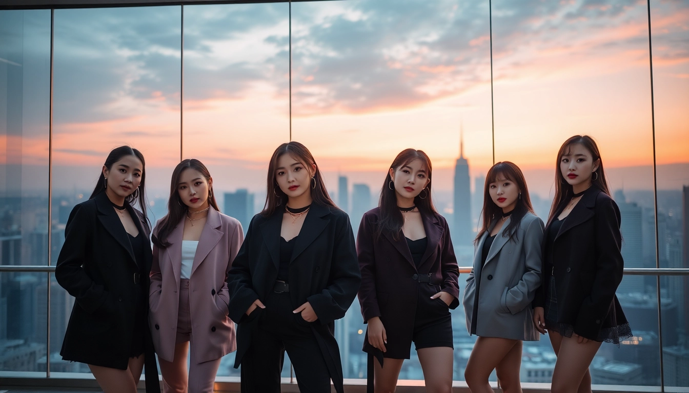 Catch the latest Blackpink news showcasing the members' glamorous presence in a vibrant city setting.