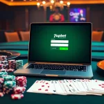 Betting excitement at the 7upbet link alternatif sbobet with cards and chips on a casino table.