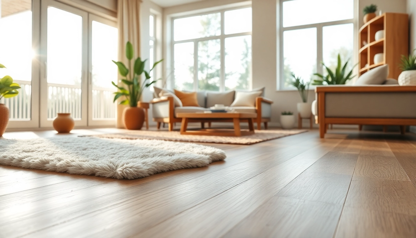 Transform your space with stunning vinyl flooring in a bright, modern living room.