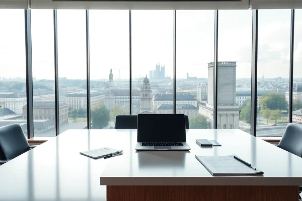 Visual representation of Luxembourg family holding benefits in a modern office setting.