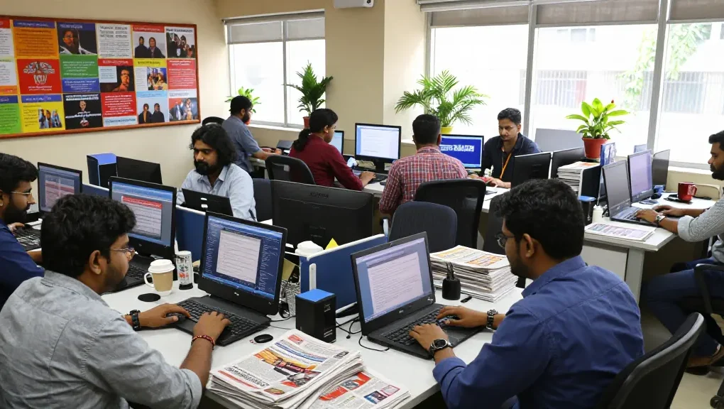 Latest news reporting at https://www.theindaily.com in a vibrant Indian newsroom